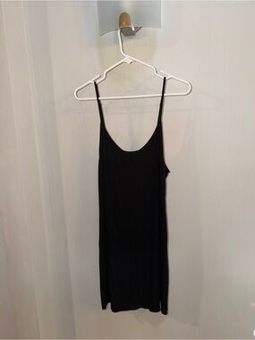 Black Spaghetti Strap Slip Dress